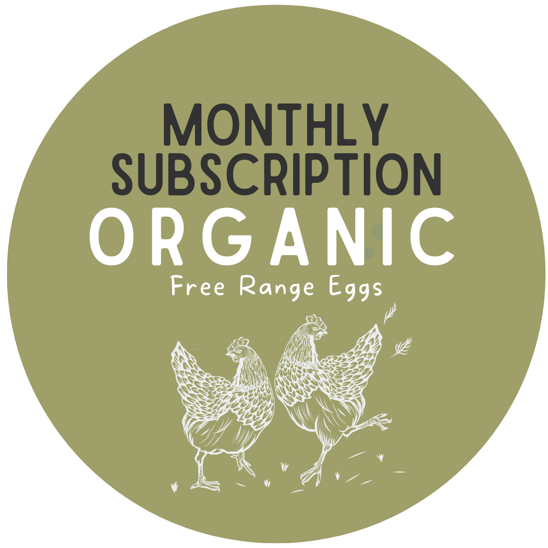 ORGANIC Monthly Subscription – 20 Pack Organic Free Range Eggs