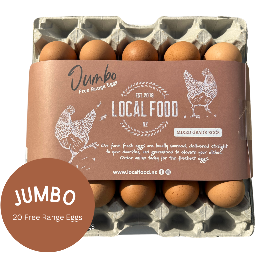 Tray Free Range Jumbo Grade Eggs – 20 cell Tray